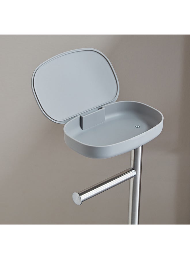 هوم بوكس حامل ورق تواليت وفرشاة ترين مع رف تخزين علوي  ×  ×  سم - Image 5