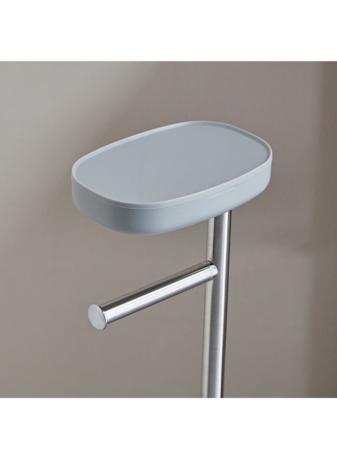 هوم بوكس حامل ورق تواليت وفرشاة ترين مع رف تخزين علوي  ×  ×  سم - Image 4