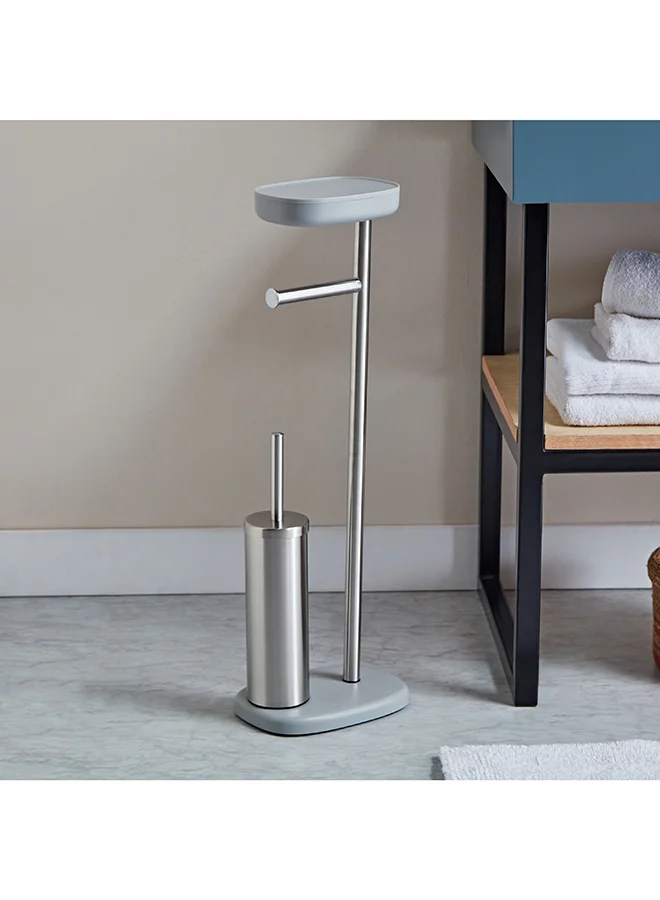 هوم بوكس حامل ورق تواليت وفرشاة ترين مع رف تخزين علوي  ×  ×  سم