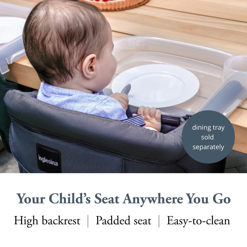 Inglesina Fast Table Chair, Black - Portable Baby High Chair - for Babies & Toddlers up to 37 lbs - Collapsible Design - Fits Tables 0.8'' to 3.5'' Thick - Compact & Easy to Use - Travel Bag Included - Image 4