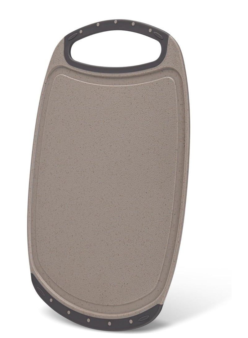 Fissman لوح تقطيع 35 سم، لوح تقطيع بلاستيكي فائق النحافة وخفيف الوزن بدرجة غذائية مع أخدود للعصير بسماكة 0.5 سم، قاعدة غير قابلة للانزلاق مع حلقة للتعليق - Image 1