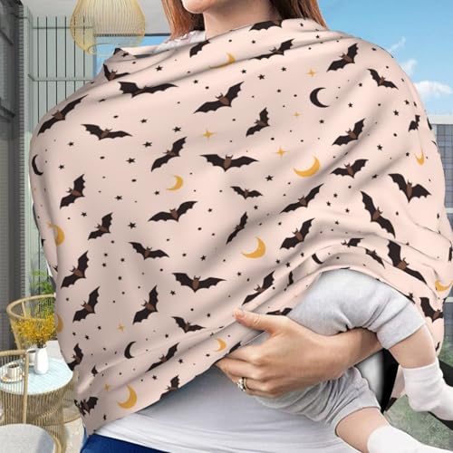 Muishi Halloween Bat Baby Car Seat Covers Carseat Canopy Soft Infant Stroller Cover Nursing Breastfeeding Covers for Girls Boys Newborn - Image 3