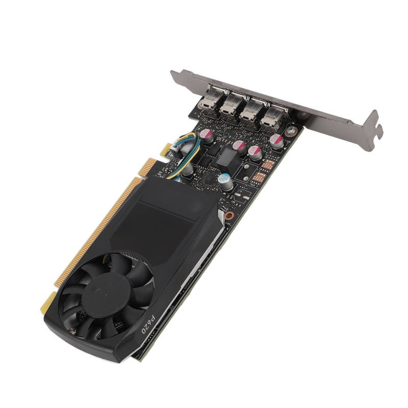 بطاقة رسوميات Quadro P620 بسعة 2 جيجابايت من نوع GDDR5 وواجهة 128 بت و 512 نواة كودا - بطاقة فيديو احترافية بمنفذ PCI Express 3.0 x16 للنمذجة ثلاثية الأبعاد والعرض وتحرير الفيديو والشاشات المتعددة - Image 2