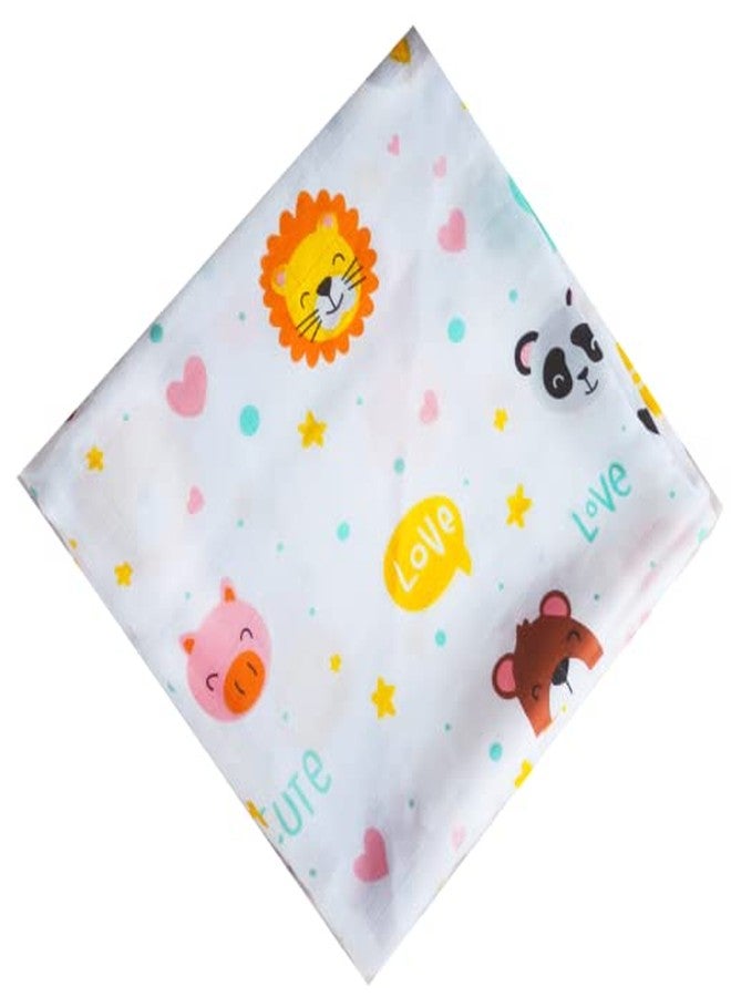 Ireeya Organic Cotton Muslin Baby Swaddle Wrap (Cherry & Teddy) - Image 4