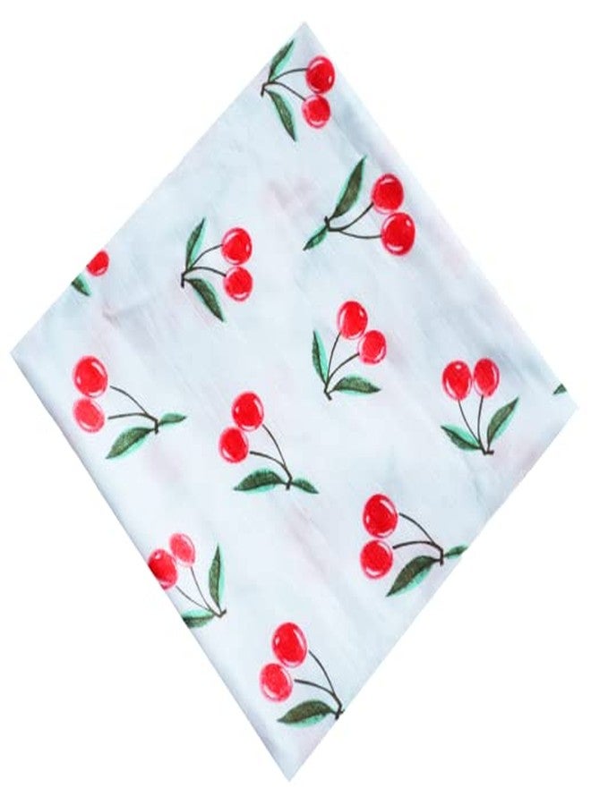 Ireeya Organic Cotton Muslin Baby Swaddle Wrap (Cherry & Teddy) - Image 2