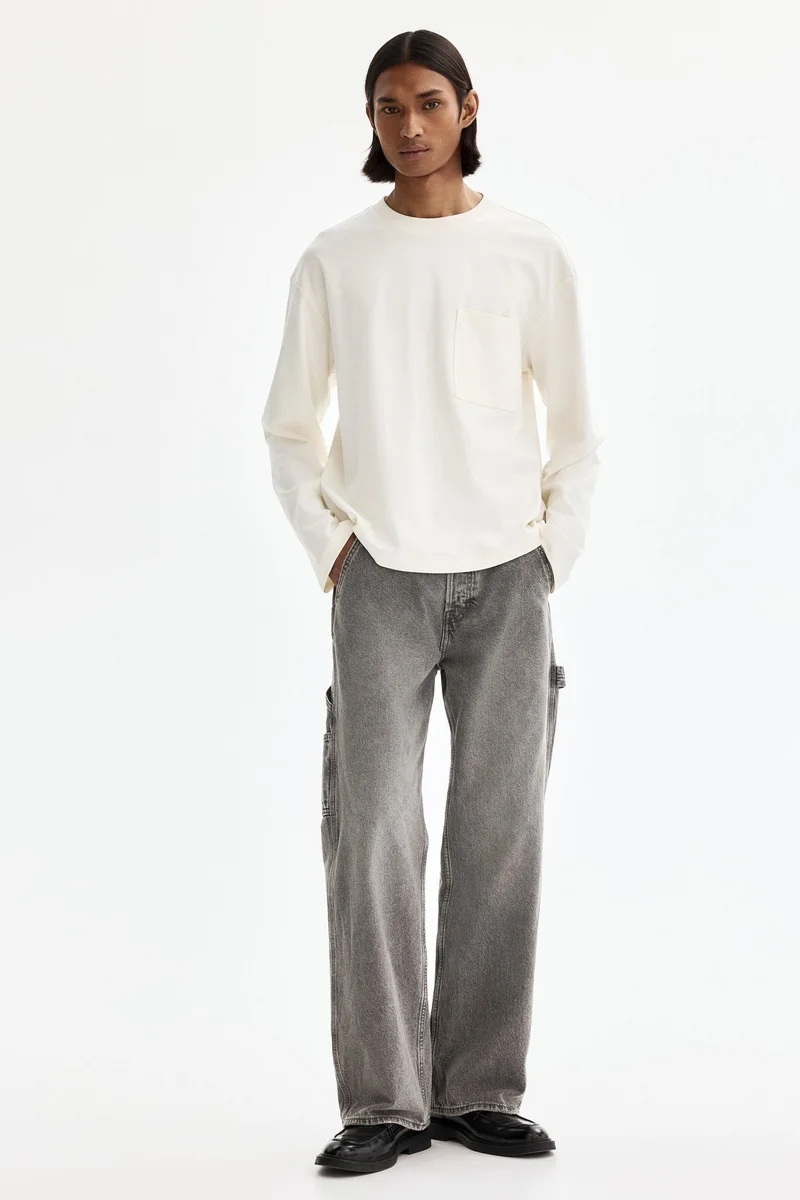 اتش اند ام جينز كاربينتر فضفاض