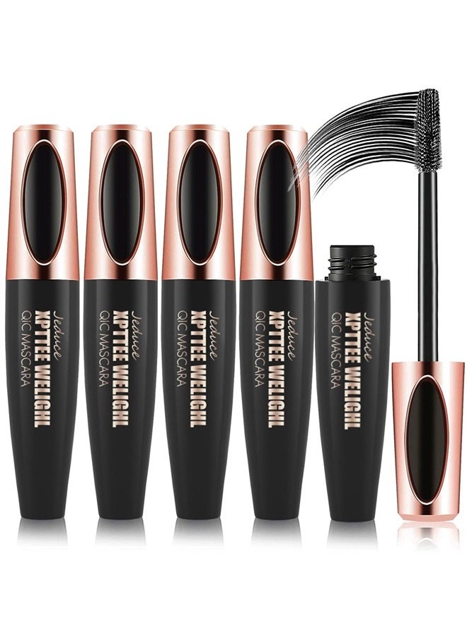 Alisesun 4 Pack 4D Silk Fiber Lash Mascara Extension Voluminous Fiber Mascara Waterproof & Smudge-Proof Mascara Long-Lasting No Flaking Natural No Clumping,All Day Exquisitely Full - Image 1