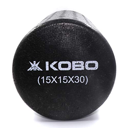 Kobo AC-92 High-Density 12 Inch Long EPP Foam Roller/Round Foam Rollers - for Back, Physical Therapy, Exercises, Deep Tissue Muscle Massage, 12 Inches (Black), with Travel Carry Bag - Image 3
