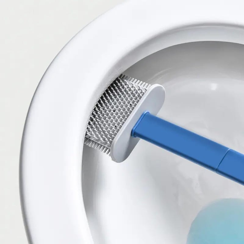 Adrohai Toilet Bowl Brush and Holder Toilet Brush Set with Soft Bristles Toilet Brushes & Holders for Bathroom Dead Corner Clean Toilet Bowl Cleaner Brush Toilet Brush with Holder Set - Image 3