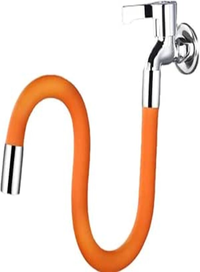 50 cm Universal Flexible Faucet Connector Hose – Swivel Silicone & Metal Water Extension for Kitchen Sink or Bathroom Tap, Easy Install Replacement Hose