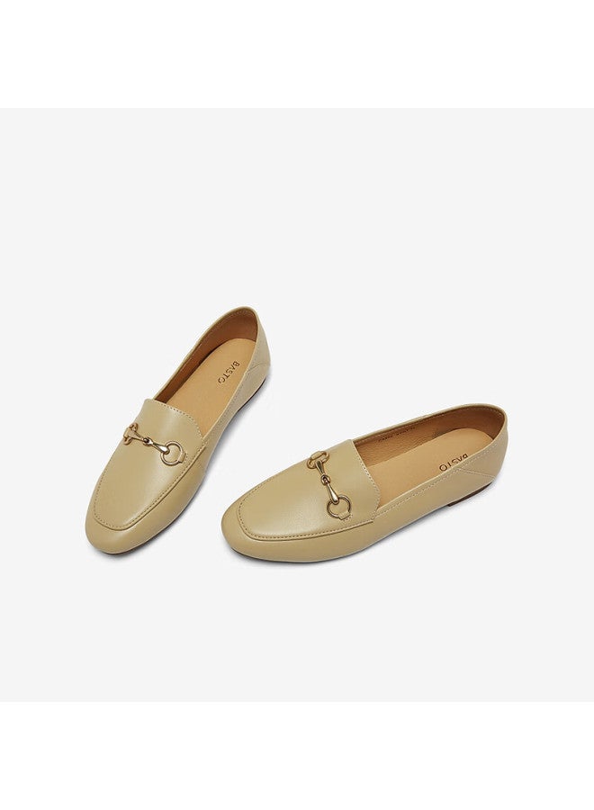 Basto 25 Autumn Loafers Fashion Simple Commuting Flat Women's Shoes C5268ca5 Light Apricot 37 - Image 4
