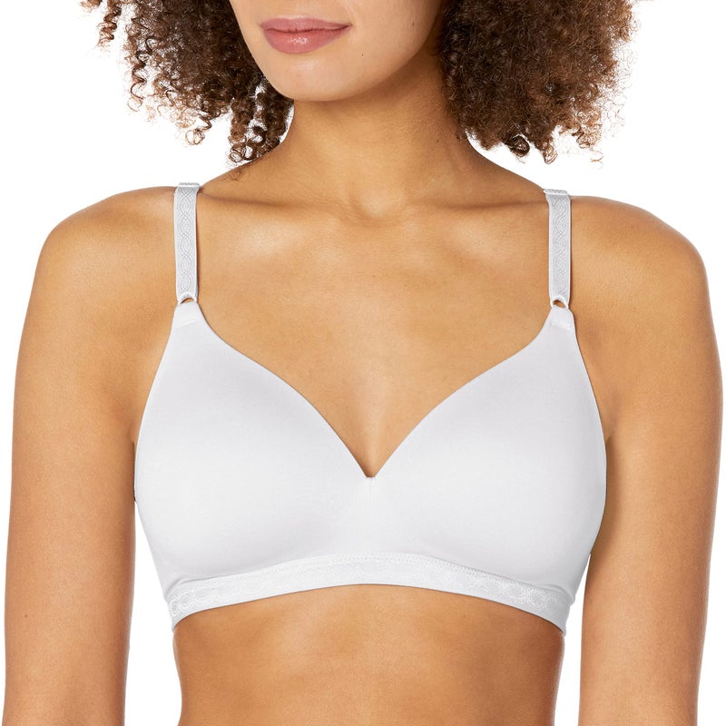 Warner's Women's Plus-Size Simply Perfect Super Soft Wire-Free Bra Bra, White, 36B - Image 1