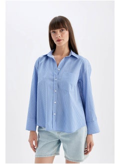 Woman Woven Oversize Fit Long Sleeve Shirt - pzsku/ZF54F67210069C68BD299Z/45/_/1723972038/8be84e88-7d0f-4a2c-bfa0-6c9fd170cf9e