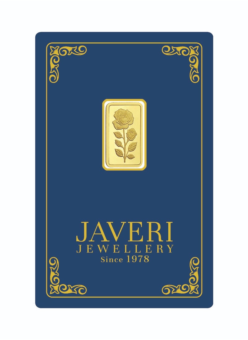 Javeri Jewellery 24K Pure Gold Bar 2.5 grams Flower  - Image 2