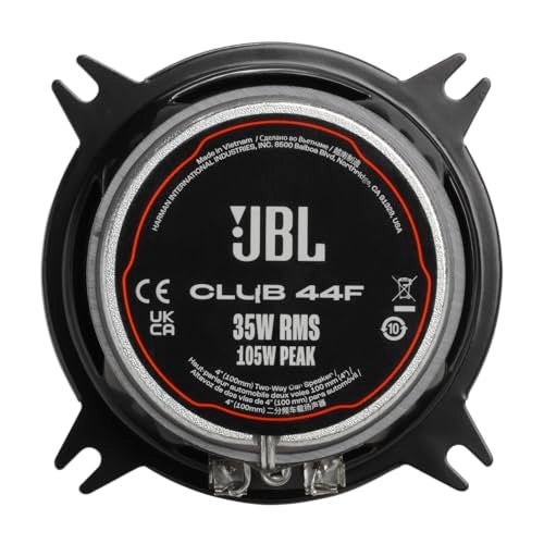 JBL Club 44F - مكبر صوت سيارة ثنائي الاتجاه 4" (100 مم)، 35 واط RMS، 105 واط ذروة، حساسية (@ 2.83 فولت): 90 ديسيبل، استجابة التردد: 75 هرتز – 20 كيلو هرتز، مقاومة اسمية: 3.0 أوم - Image 3