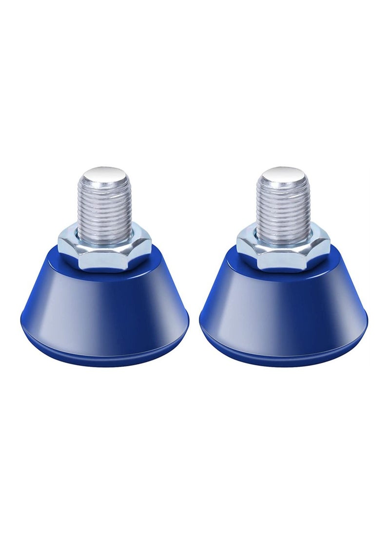 Generic - Double Row Roller Skate Brakes, Roller Skates Toe Stops Plugs Rubber Brake Block Stoppers 82A PU jam Plugs for Roller Skates Accessories, 2 Pack About 5X5CM (Blue) - Image 1