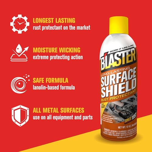blaster بلستر سرفس شيلد حماية كاملة من التآكل لطلاء السيارات المقاوم للصدأ، علبة بخاخ 12 أونصة، عبوة من 6 علب بخاخ (16-SS) - Image 3