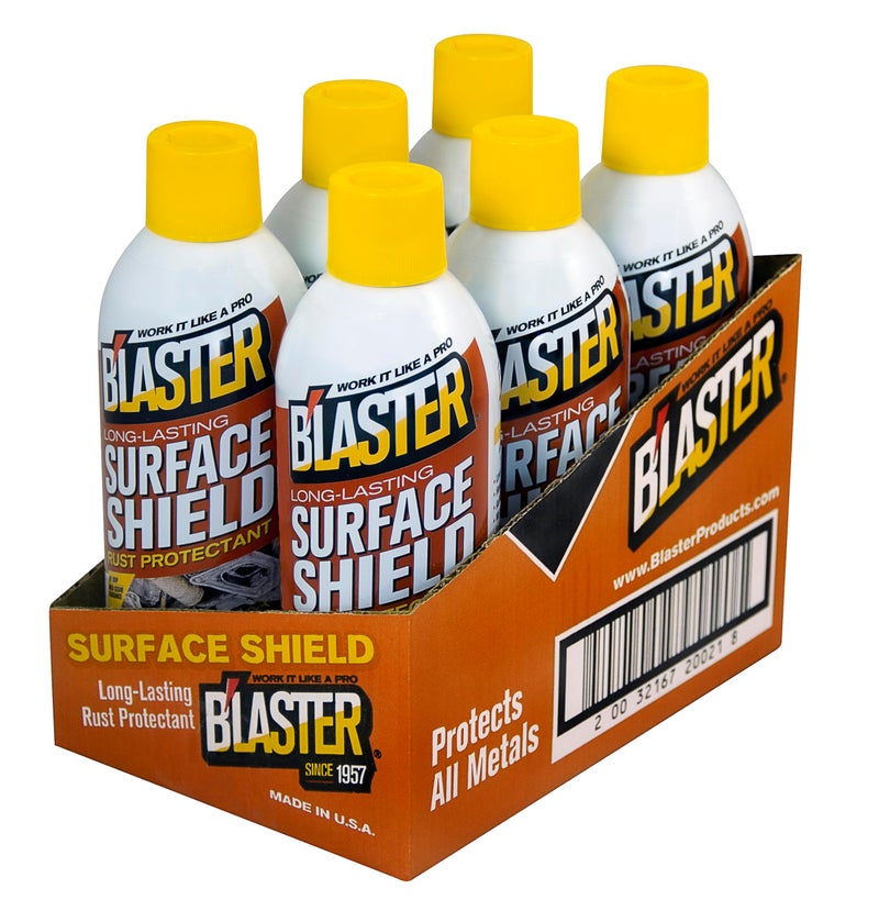 blaster بلستر سرفس شيلد حماية كاملة من التآكل لطلاء السيارات المقاوم للصدأ، علبة بخاخ 12 أونصة، عبوة من 6 علب بخاخ (16-SS) - Image 1