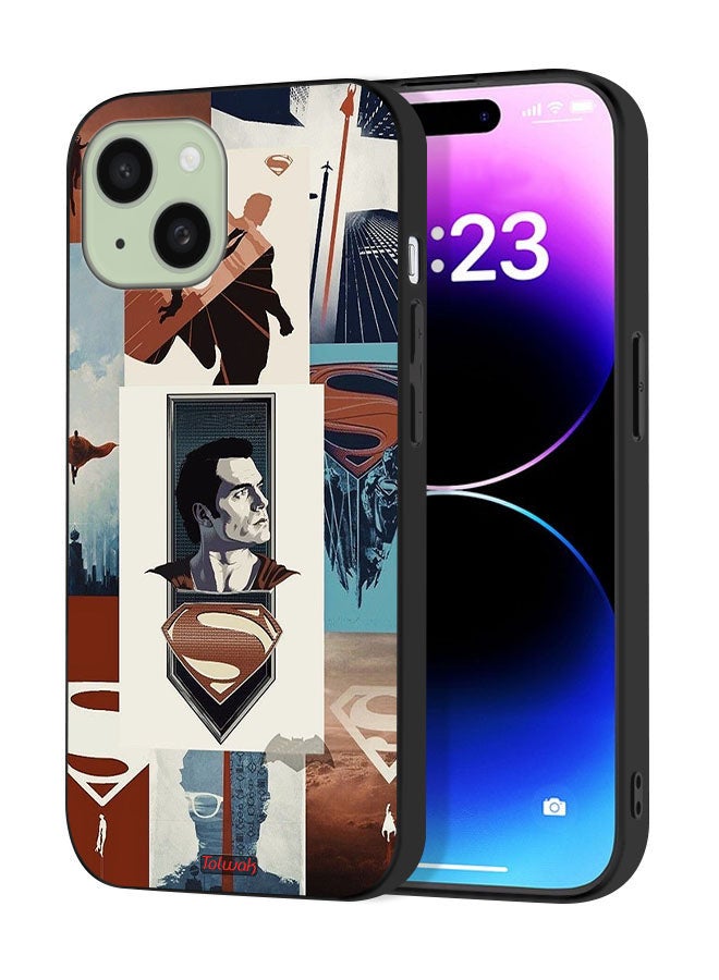 Tolwak Apple iPhone 15 Protective Case Cover Superman Art - Image 1