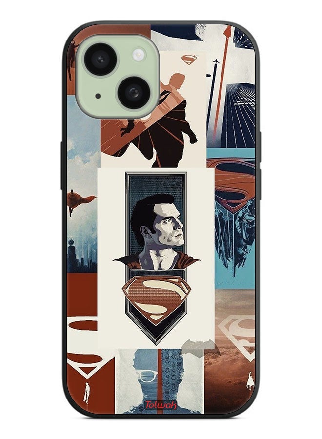Tolwak Apple iPhone 15 Protective Case Cover Superman Art - Image 2