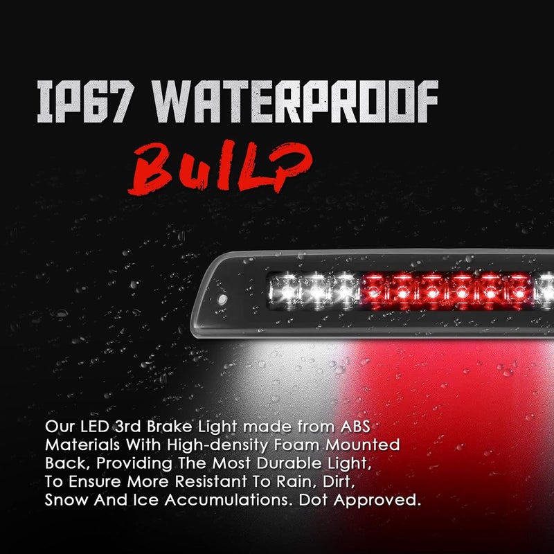 MARLBSTON High Mount Stop Third Brake Light for 1994-2001 Dodge Ram 1500 2500 3500 - LED Taillight (Smoke) - Image 3
