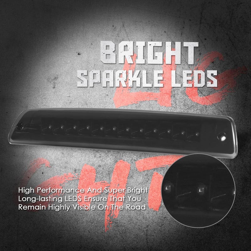 MARLBSTON High Mount Stop Third Brake Light for 1994-2001 Dodge Ram 1500 2500 3500 - LED Taillight (Smoke) - Image 2