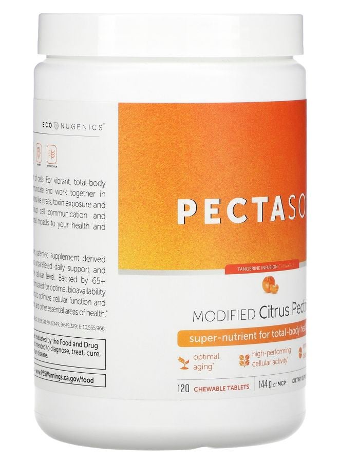 EcoNugenics PectaSol Modified Citris Pectin Tangerine Infusion 120 Chewable Tablets - Image 2
