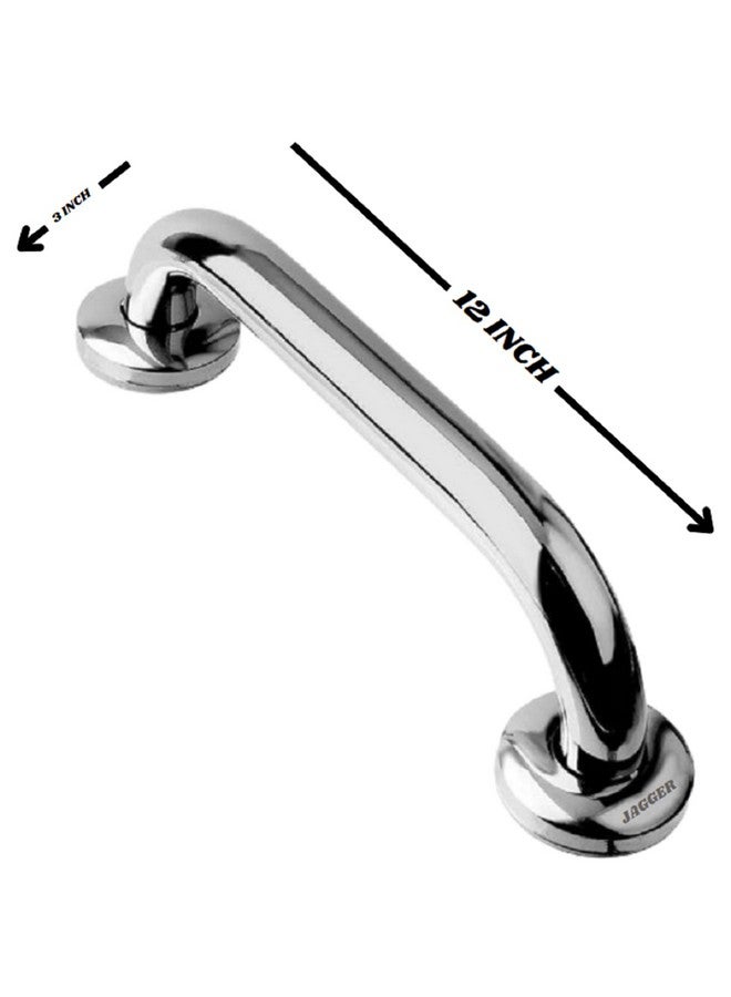 JAGGER JAG229 Stainless Steel Wall Mounted Grab Bar, Towel Bar, Bathtub Rails, Safety Hand Support Balance Handle Bars, Bathroom Accessories for Home, Hotel (12 INCH, Pack of - 1) - Image 2