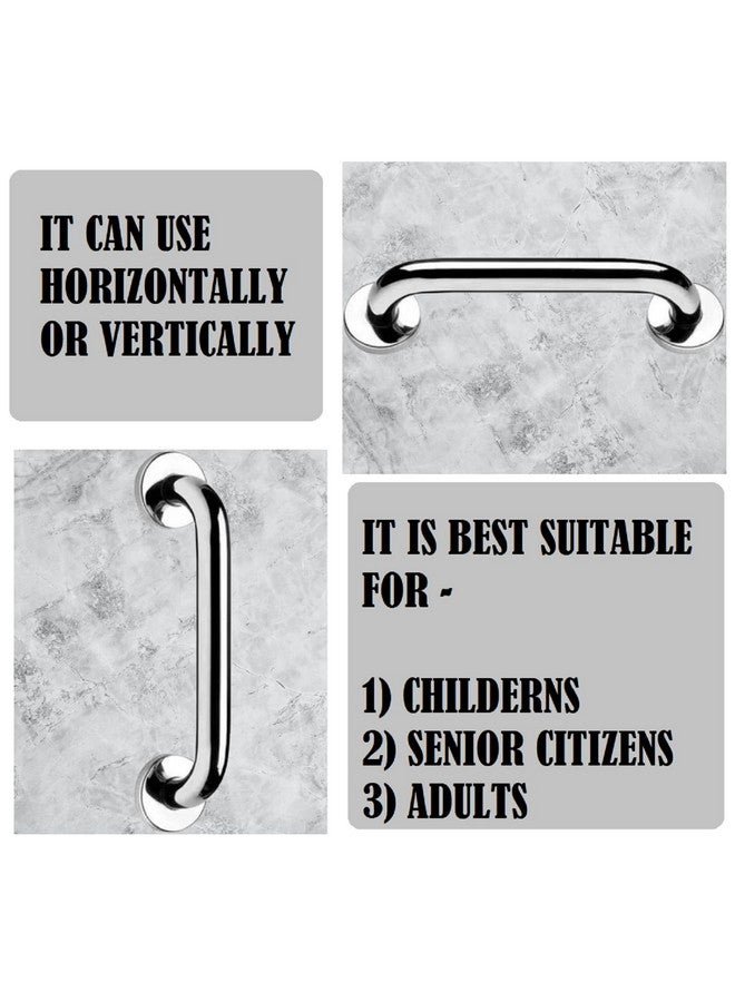 JAGGER JAG229 Stainless Steel Wall Mounted Grab Bar, Towel Bar, Bathtub Rails, Safety Hand Support Balance Handle Bars, Bathroom Accessories for Home, Hotel (12 INCH, Pack of - 1) - Image 3