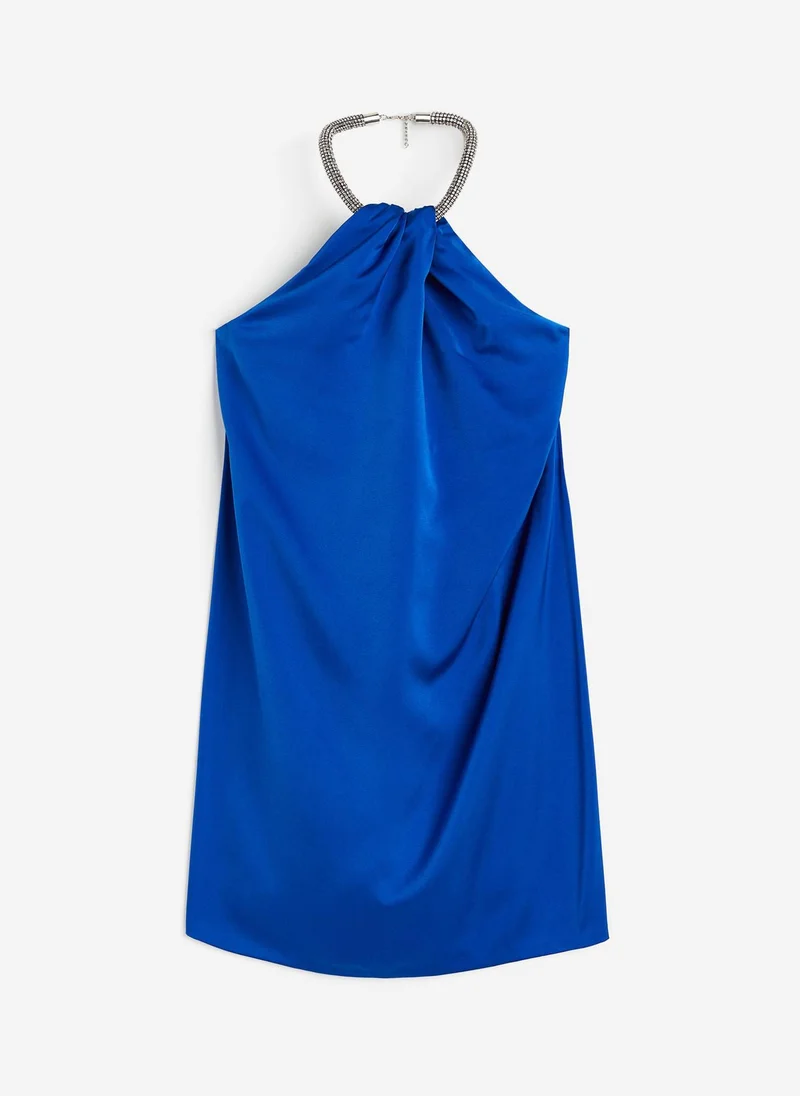 H&M Chain Detail Halterneck Dress