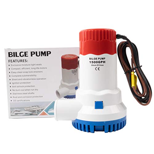 Sanuke Bilge Pump for Boat 1500GPH 12V Submersible for Portable Accessories Marine Boat Water Pump Low Noise Electric - Image 3