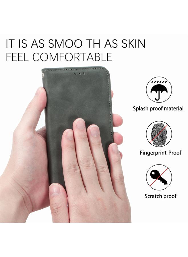 Zaboon Case For Infinix Note 40 Pro 4G Retro Skin Feel Magnetic Flip Leather Phone Case - Image 5