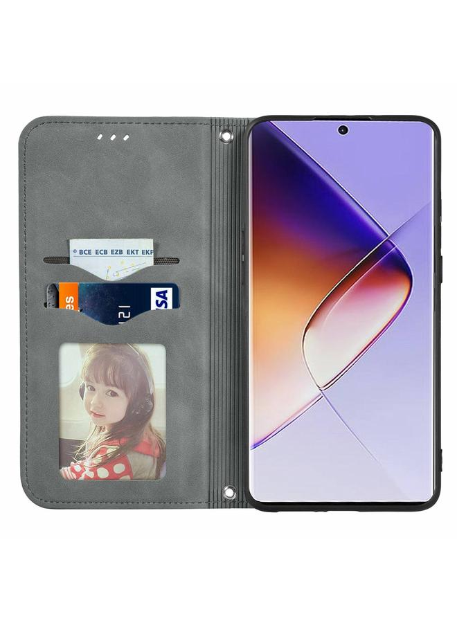 Zaboon Case For Infinix Note 40 Pro 4G Retro Skin Feel Magnetic Flip Leather Phone Case - Image 3