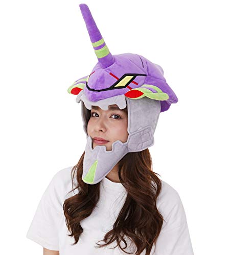 SAZAC Kigurumi Hat - Evangelion Unit-01 - Eva-01 - Cozy Costume Beanie Cap - Adult Size Purple - Image 4