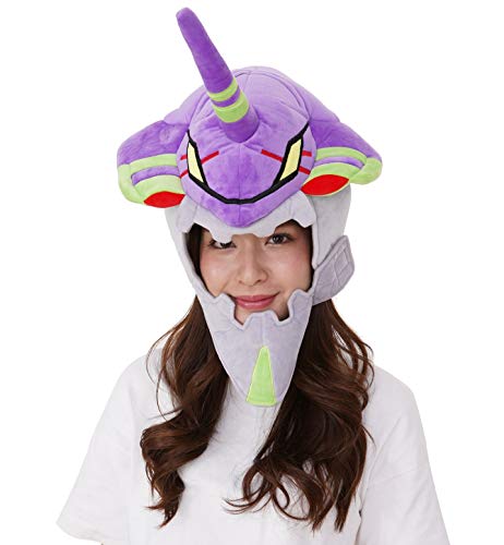 SAZAC Kigurumi Hat - Evangelion Unit-01 - Eva-01 - Cozy Costume Beanie Cap - Adult Size Purple - Image 2