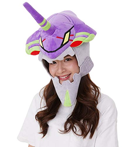 SAZAC Kigurumi Hat - Evangelion Unit-01 - Eva-01 - Cozy Costume Beanie Cap - Adult Size Purple - Image 1