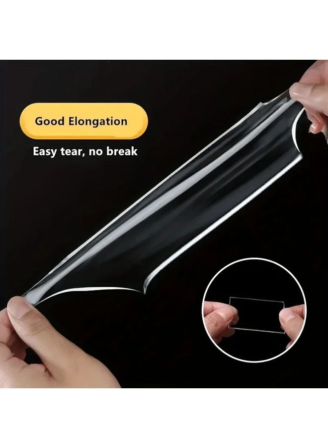 شريط لاصق مزدوج الجوانب 2 لفة 196.8 بوصة قابل لإعادة الاستخدام قابل للغسل بدون بقايا مقاوم للماء - Image 4