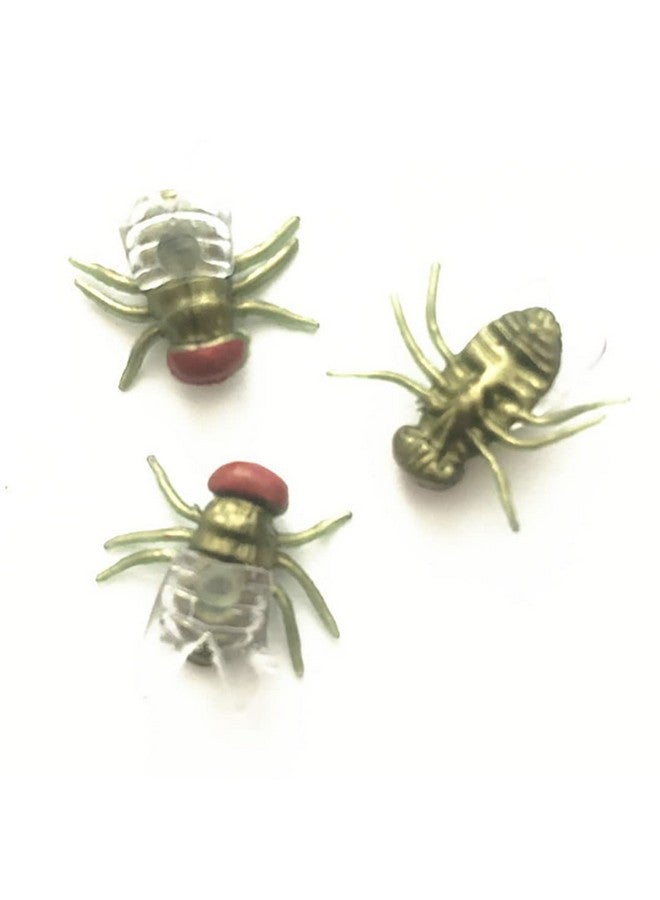 Cooplay 30Pcs Fake Green Fly Flies Bug Plastic Mock Insects Reptile Joke Toys Prank Scary Trick Tricky Brains For Halloween Party - Image 1