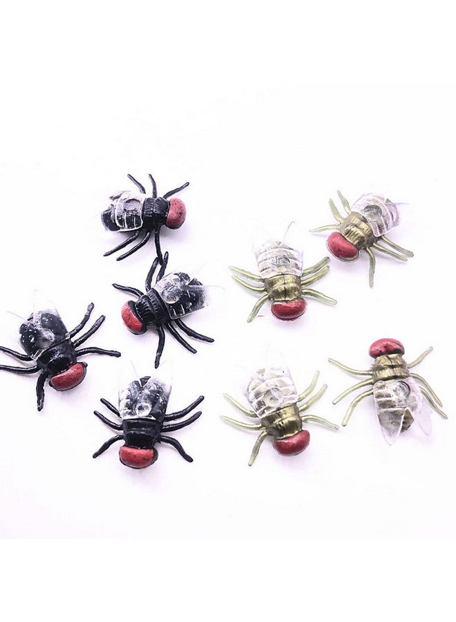 Cooplay 30Pcs Fake Green Fly Flies Bug Plastic Mock Insects Reptile Joke Toys Prank Scary Trick Tricky Brains For Halloween Party - Image 3