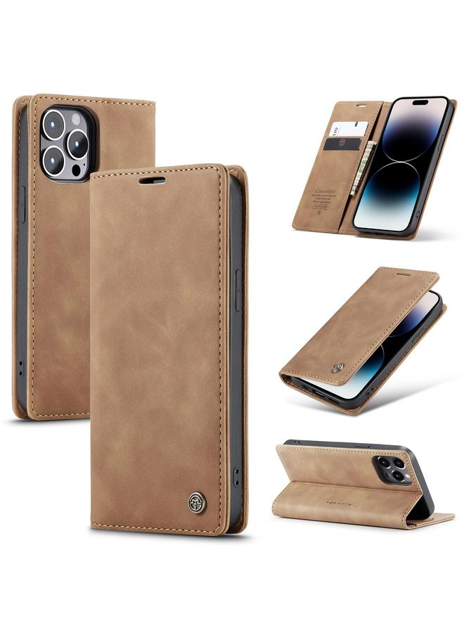 The Bros Case For iPhone 14 Pro Max -013 Multifunctional Retro Frosted Leather Phone Case