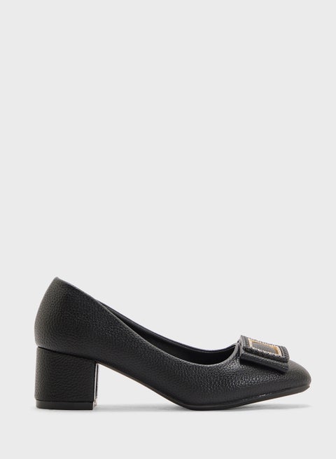 Low Block Heeled Pump