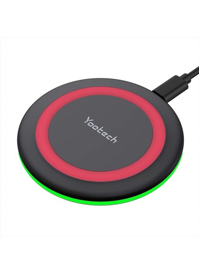 Yootech Yootech Wireless Charger,10W Max Fast Wireless Charging Pad Compatible with iPhone 14/14 Plus/14 Pro/14 Pro Max/13/13 Mini/SE 2022/12/11/X/8,Samsung Galaxy S22/S21/S20,AirPods Pro 2(No AC Adapter)  - Image 1