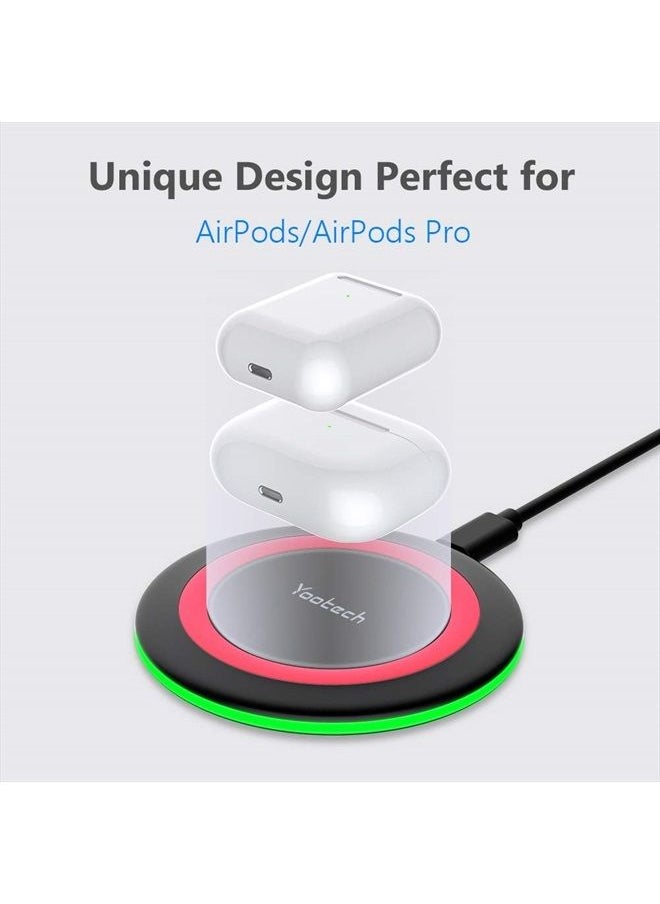 Yootech Yootech Wireless Charger,10W Max Fast Wireless Charging Pad Compatible with iPhone 14/14 Plus/14 Pro/14 Pro Max/13/13 Mini/SE 2022/12/11/X/8,Samsung Galaxy S22/S21/S20,AirPods Pro 2(No AC Adapter)  - Image 3