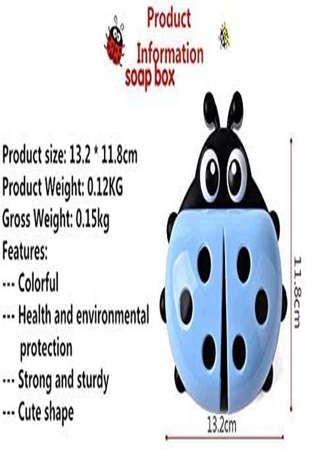 Flywind Soap Holder Travel Soap Container with Lid, Portable Bar Soap Holder, Leakproof Soap Box with Perforations, Soap Dishes for Traveling, Camping, Gym Pack of 1 (Ladybug Blue) - Image 5