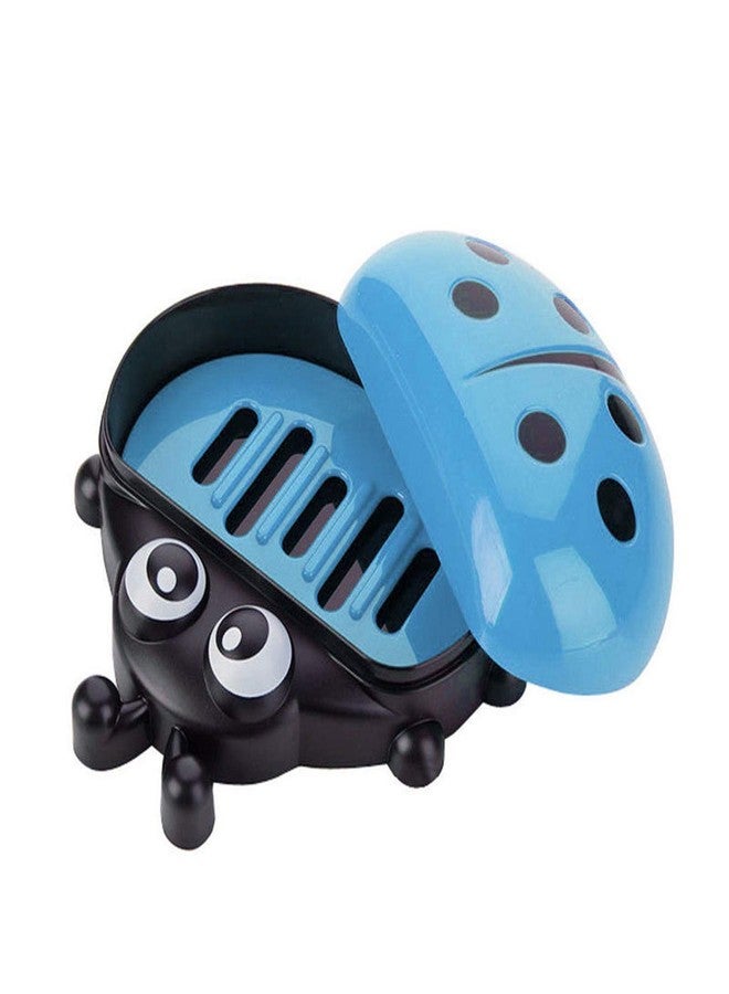 Flywind Soap Holder Travel Soap Container with Lid, Portable Bar Soap Holder, Leakproof Soap Box with Perforations, Soap Dishes for Traveling, Camping, Gym Pack of 1 (Ladybug Blue) - Image 4
