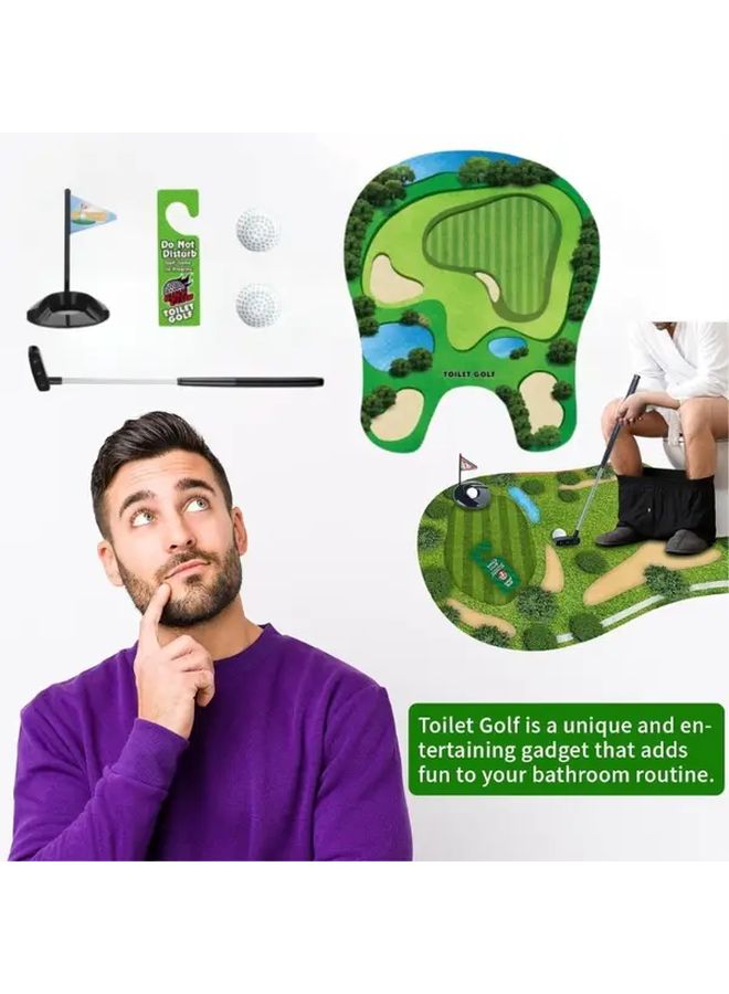 general 6 Piece Luxury Toilet Golf Set Indoor Sports Game Fun Gift For Men - Image 5
