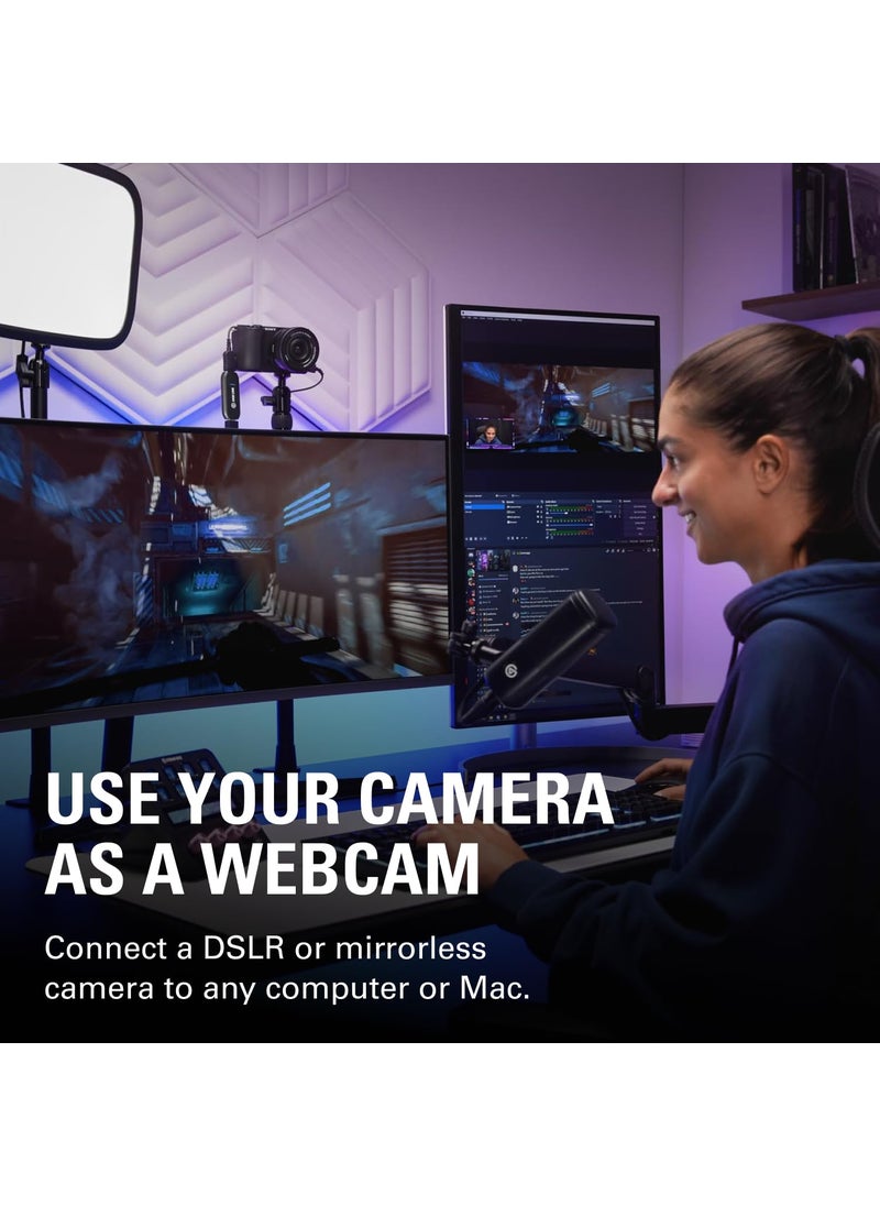 elgato Elgato Cam Link 4K – External Capture Card for DSLR & Camcorder, ActionCam as Webcam, Meet/Stream/Record in 1080p60 or 4K30/4K60, Easy Connect for OBS/Zoom/Discord – HDMI to USB 3.0, PC/Mac/iPad  - Image 3