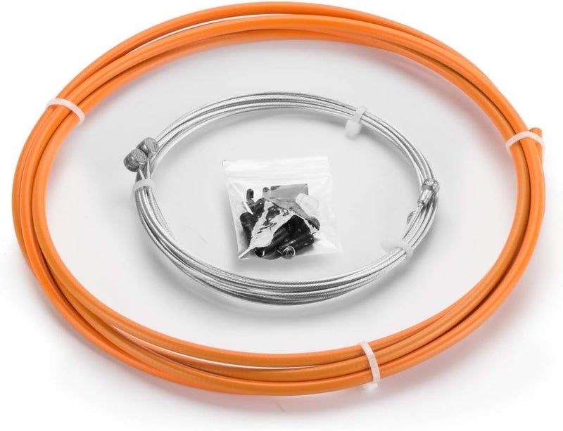 EASTERN POWER Bicycle Brake Cable & Housing, MTB Brake Cables Set, Universal Bike Brake Cables for Mountain/Road Bike, Orange - Image 2