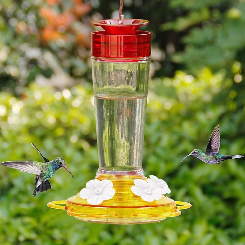 QIHOMPIB Hummingbird Feeder Parts, 16 PCS Hummingbird Feeder Replacement Flowers White, Bee Guards for Hummingbird Feeders Perky Pet Hummingbird Feeder Parts Glass Plastic Hummingbird Feeder Base Replacement - Image 3