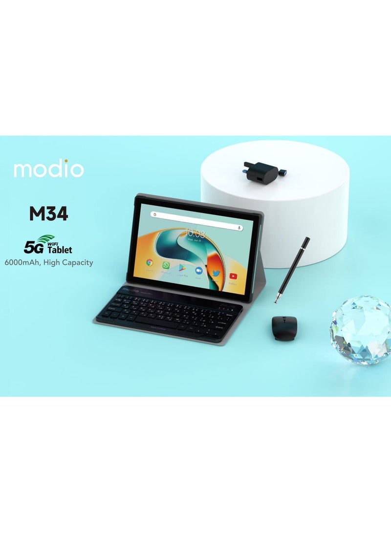 modio M34 10.1 Inch High Definition Display 8GB RAM 512GB ROM Android Tablet With Keyboard Blue - Image 4